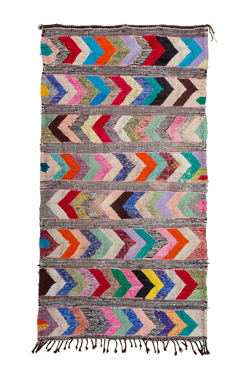 Marokkansk Boucherouite-teppe 150 x 275 cm