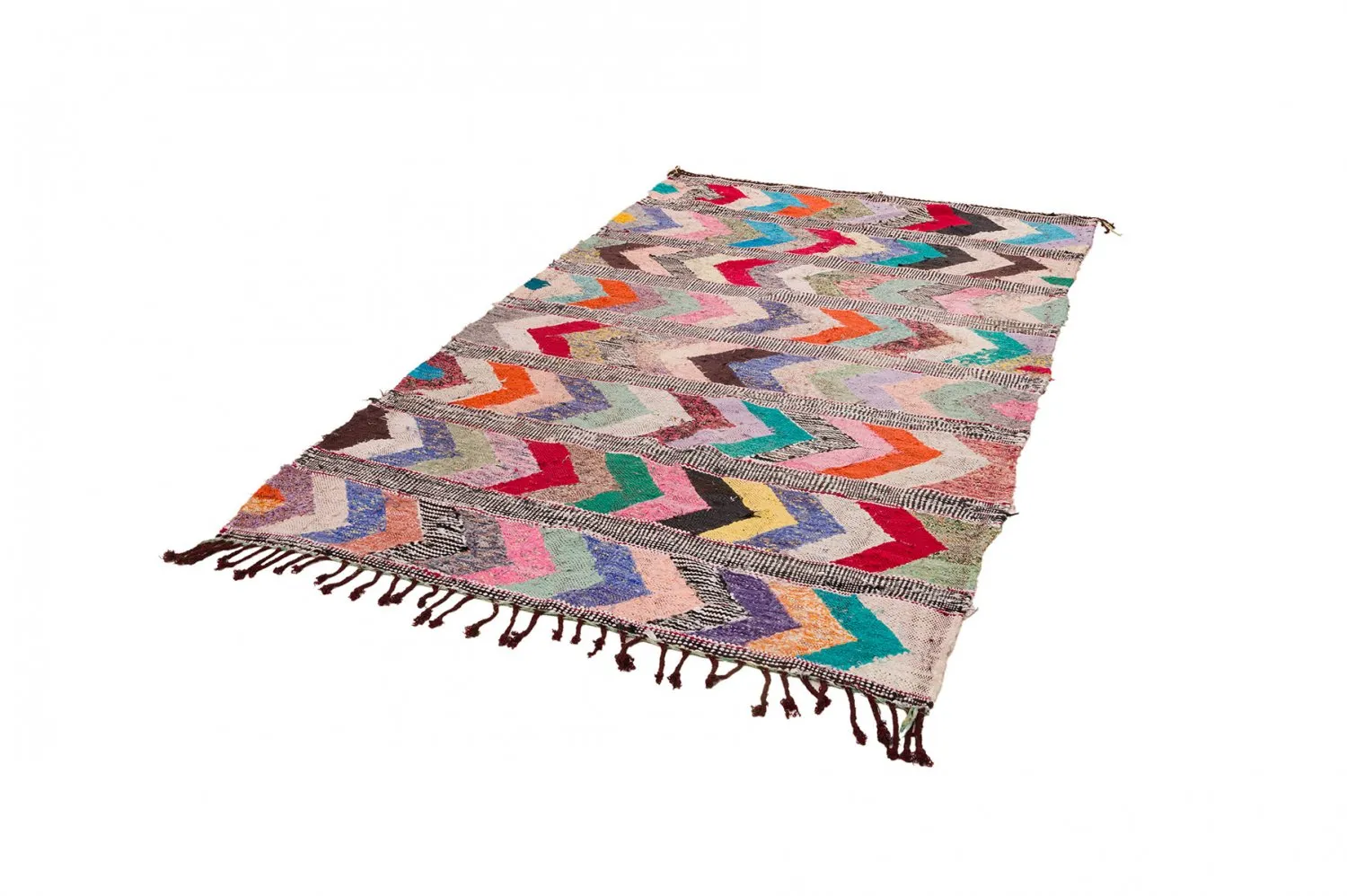 Marokkansk Boucherouite-teppe 150 x 275 cm