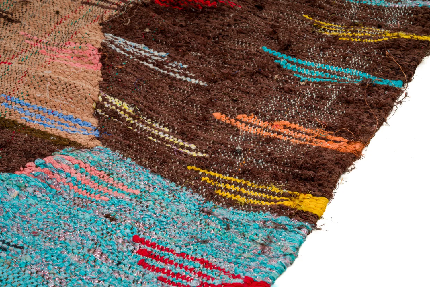 Marokkansk Boucherouite-teppe 135 x 265 cm