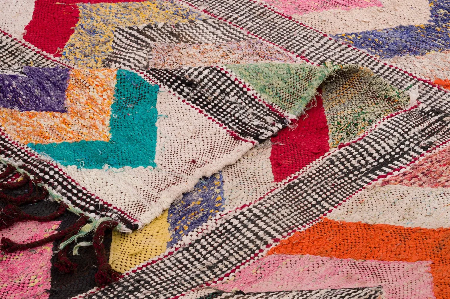 Marokkansk Boucherouite-teppe 150 x 275 cm
