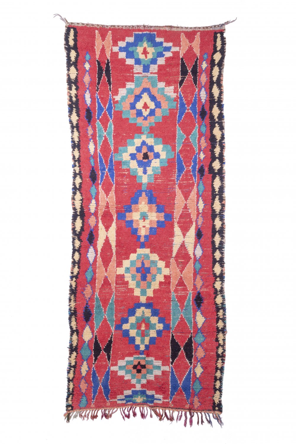 Marokkansk Boucherouite-teppe 365 x 145 cm