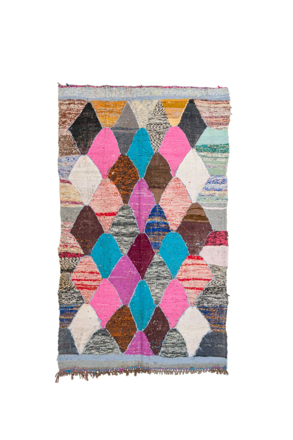 Marokkansk Boucherouite-teppe 125 x 225 cm
