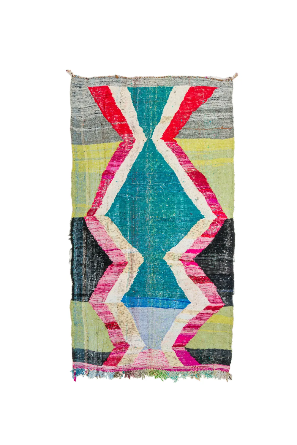 Marokkansk Boucherouite-teppe 125 x 240 cm