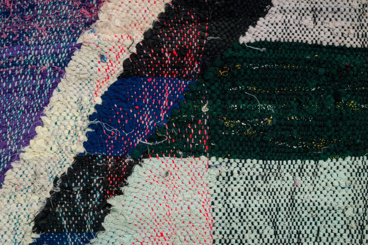 Marokkansk Boucherouite-teppe 125 x 210 cm