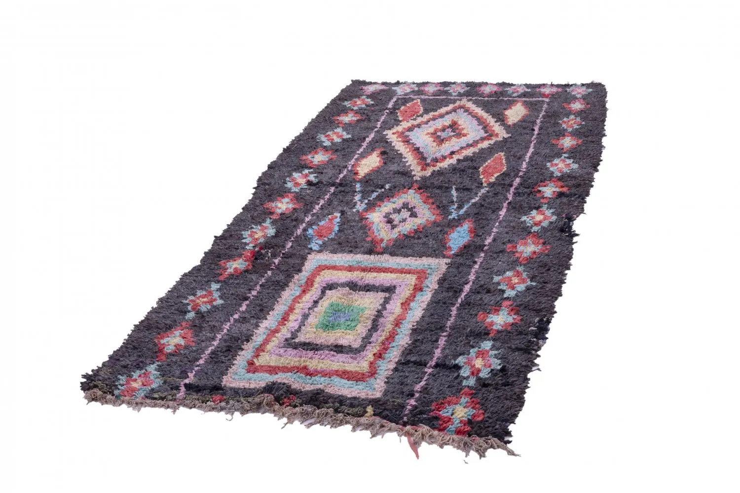 Marokkansk Boucherouite-teppe 240 x 120 cm