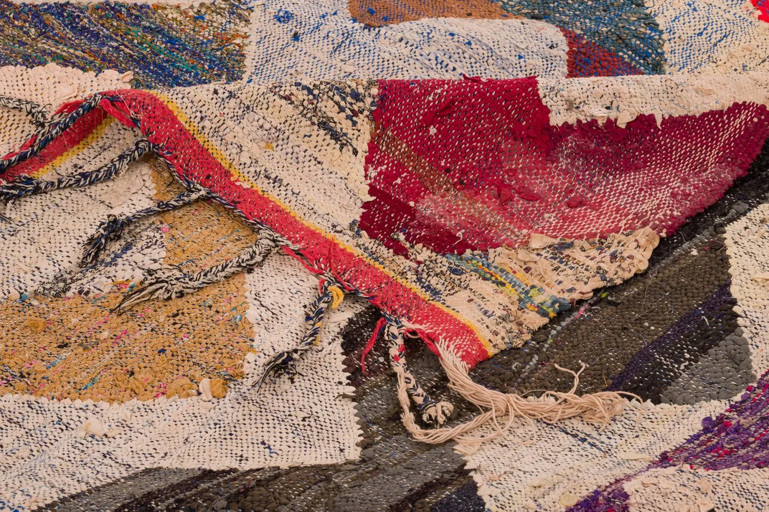 Marokkansk Boucherouite-teppe 150 x 285 cm