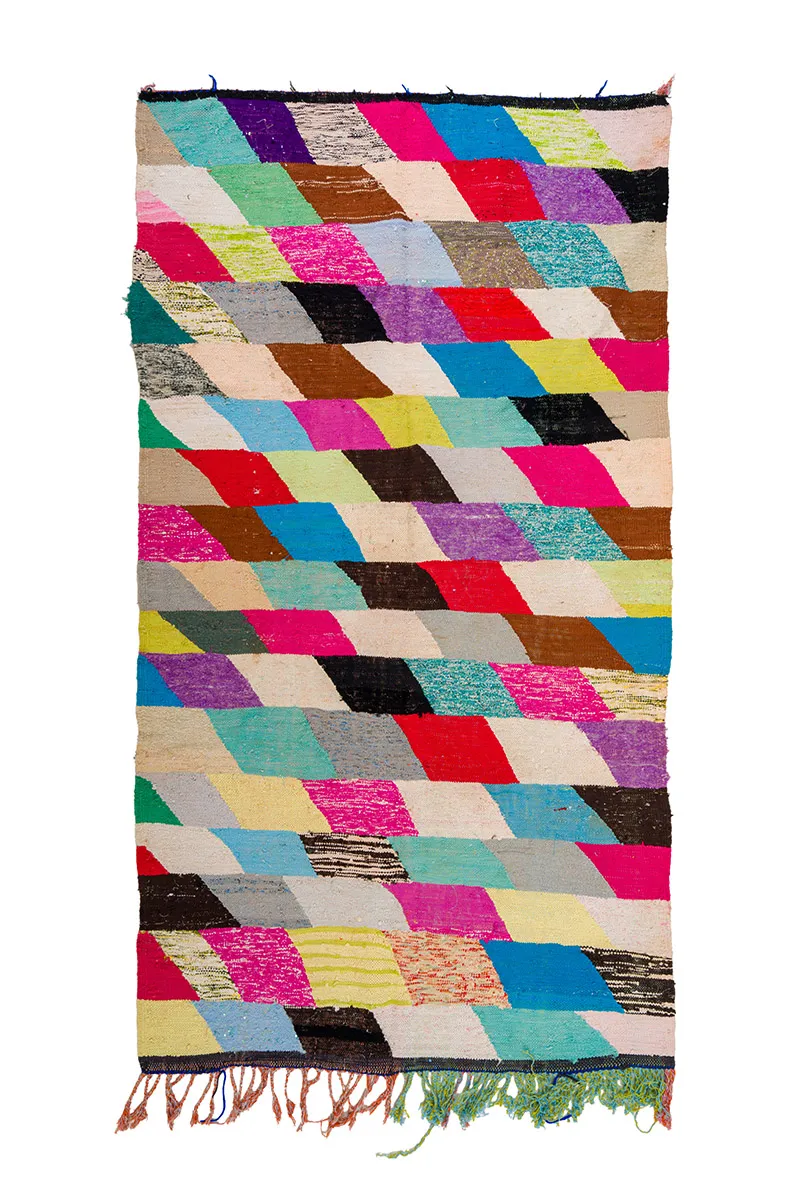 Marokkansk Boucherouite-teppe 155 x 280 cm