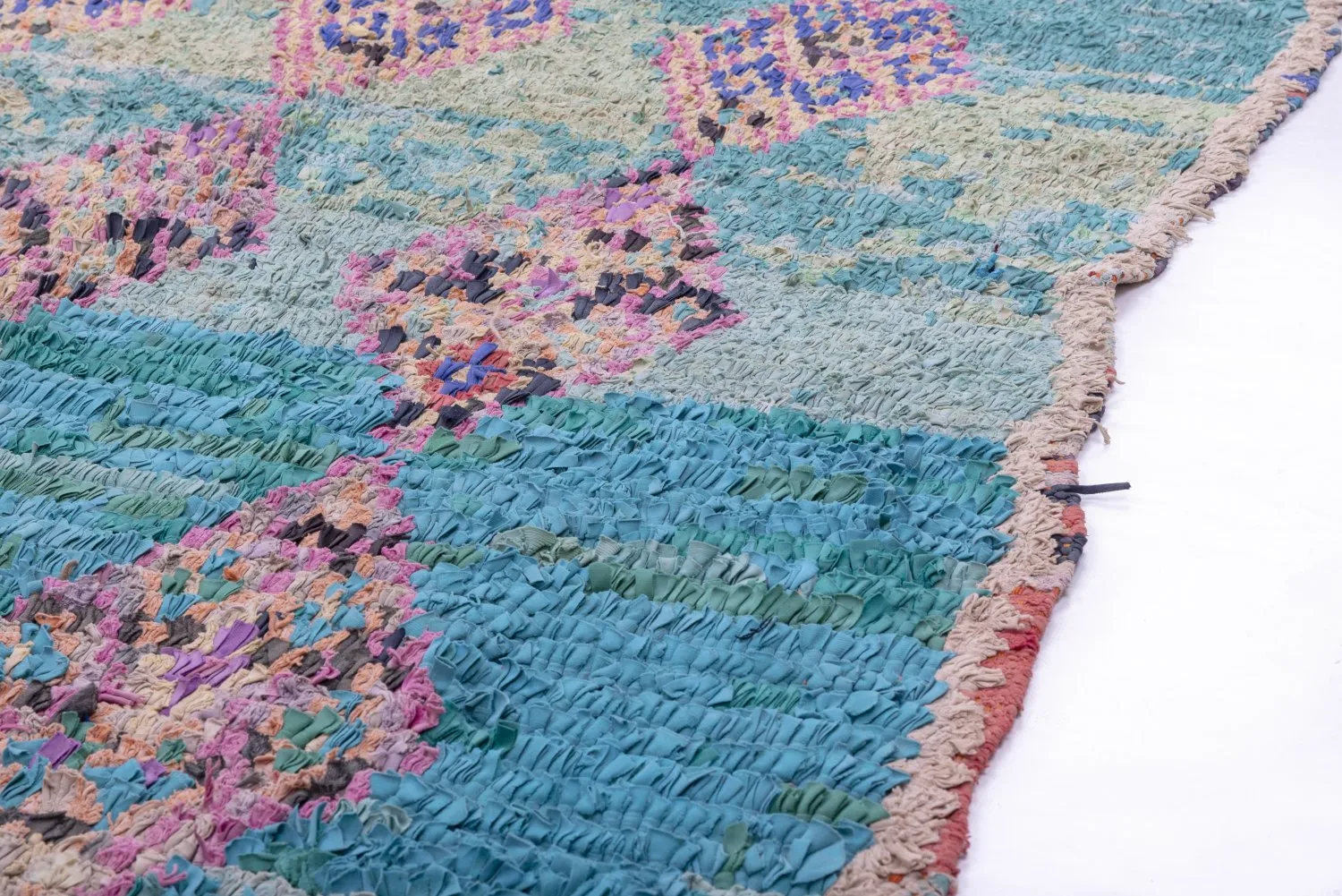 Marokkansk Boucherouite-teppe 190 x 125 cm