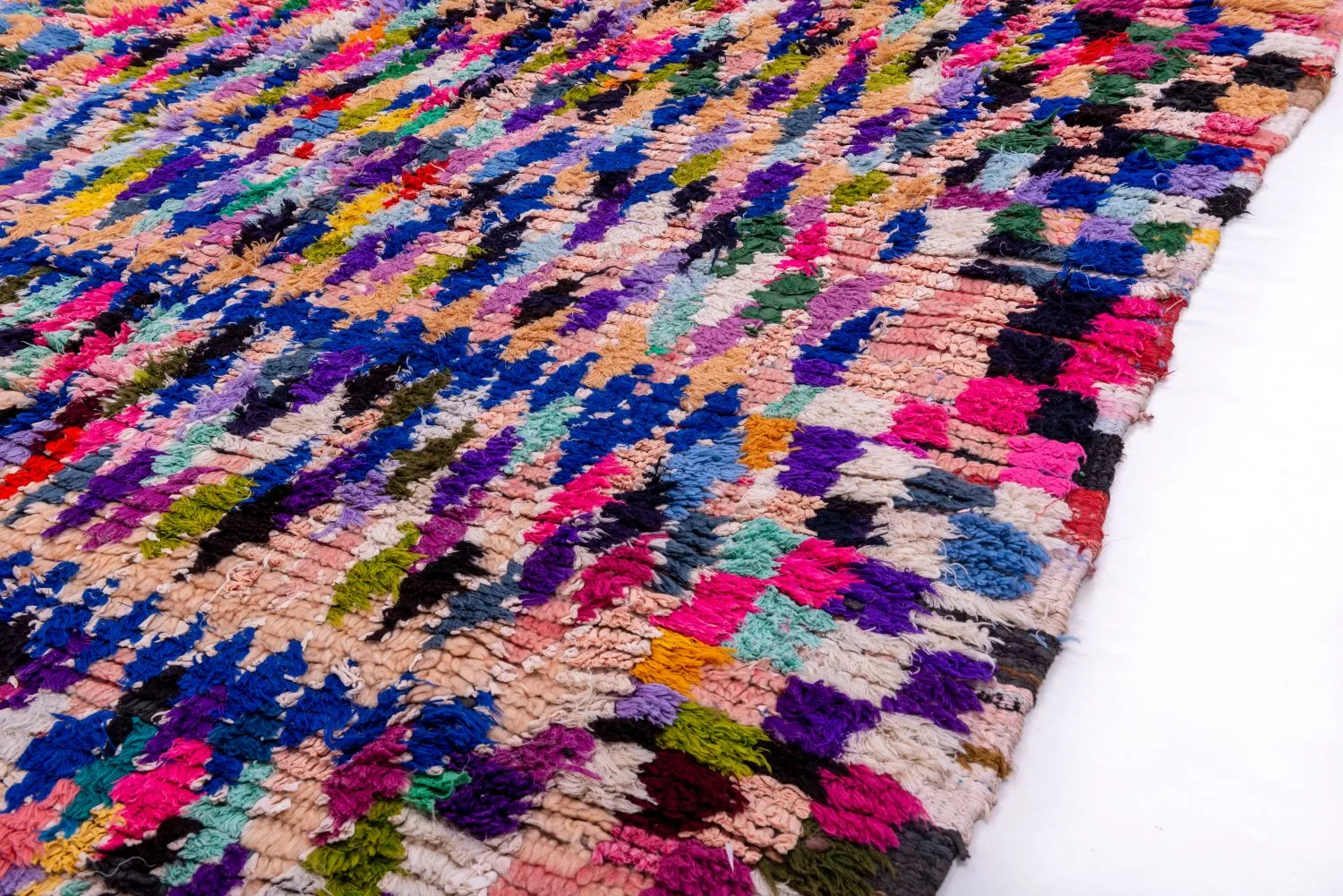 Marokkansk Boucherouite-teppe 265 x 145 cm
