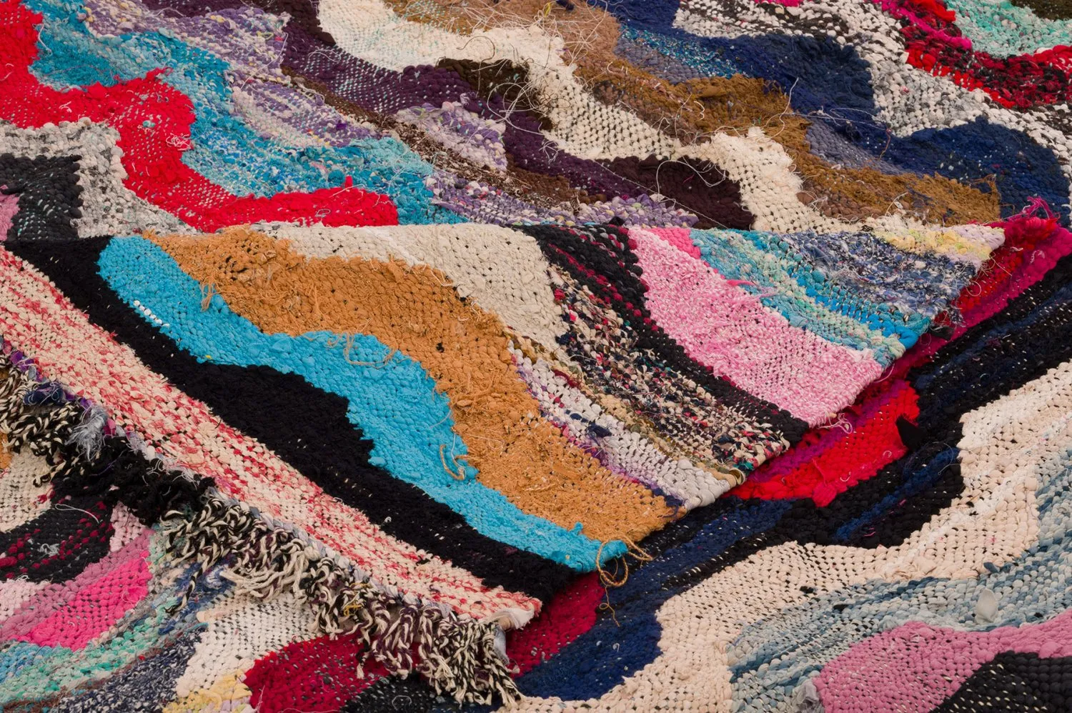 Marokkansk Boucherouite-teppe 170 x 270 cm