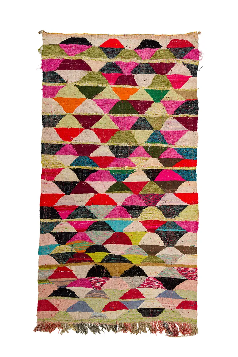 Marokkansk Boucherouite-teppe 155 x 290 cm