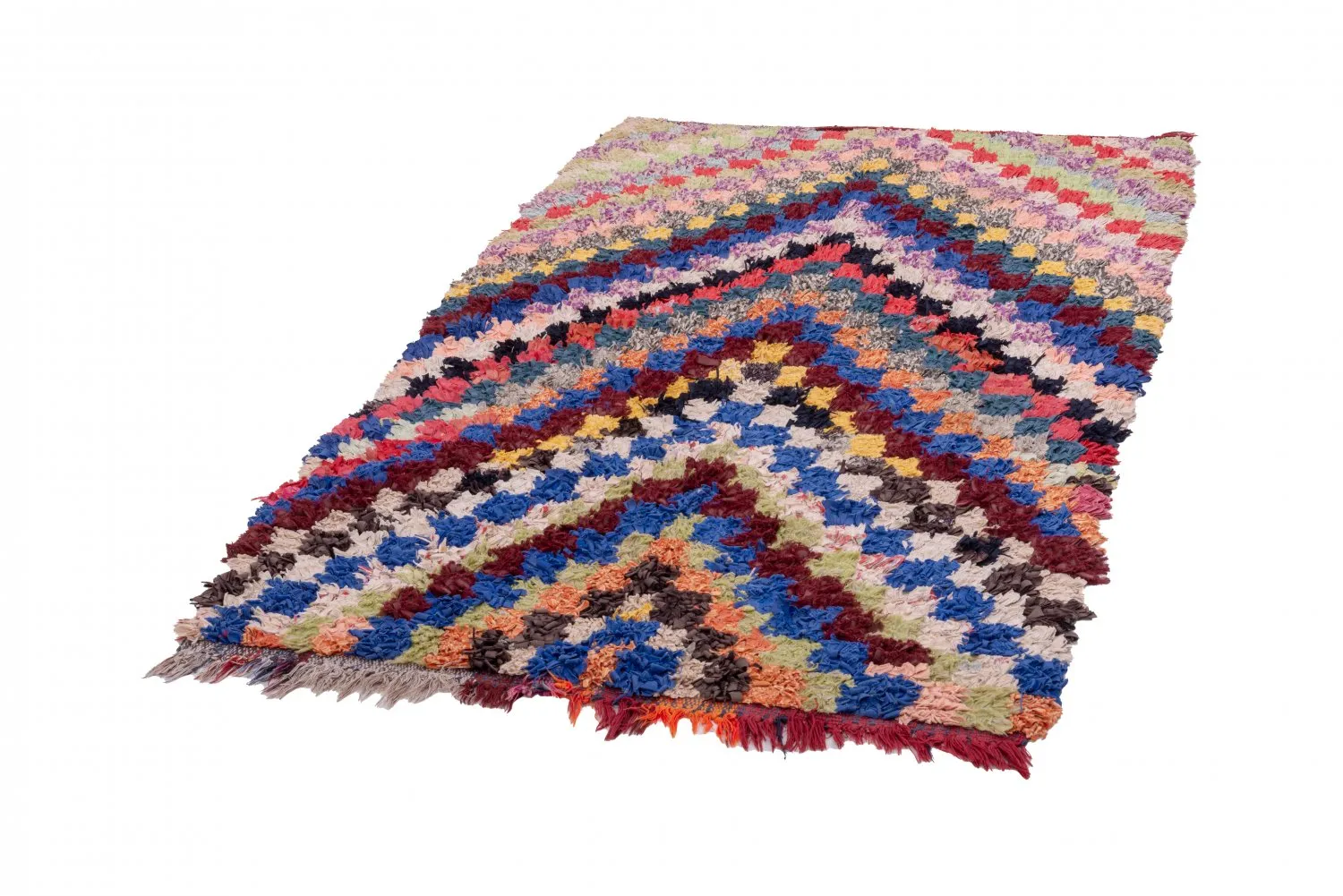 Marokkansk Boucherouite-teppe 180 x 110 cm