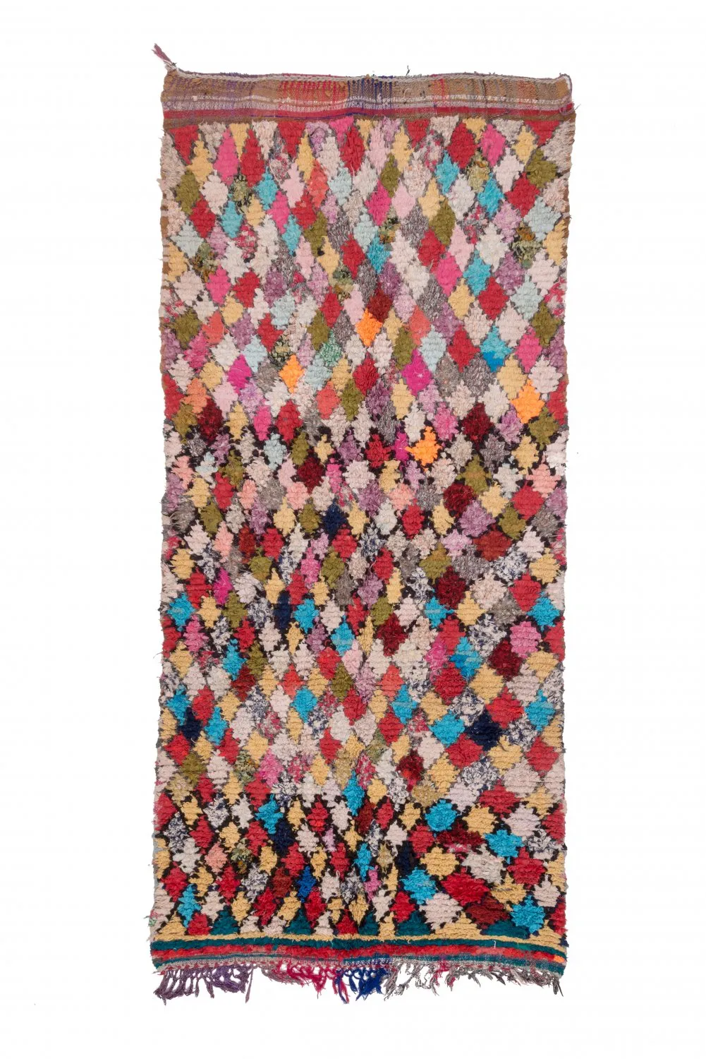 Marokkansk Boucherouite-teppe 300 x 135 cm