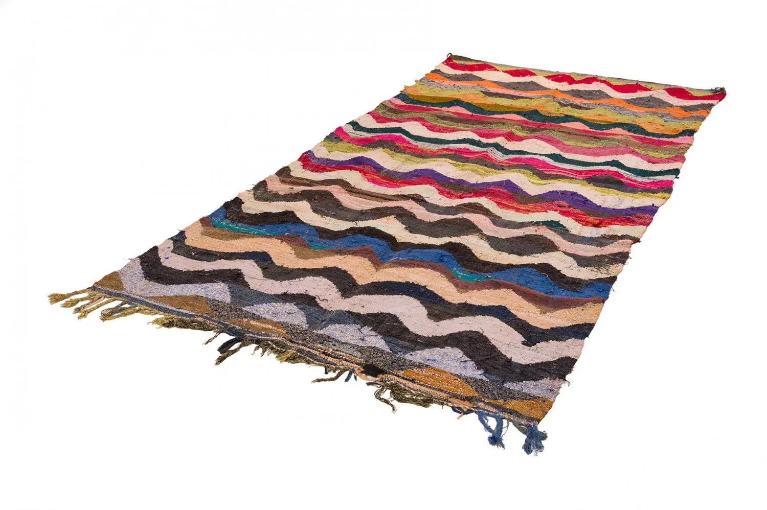 Marokkansk Boucherouite-teppe 140 x 295 cm