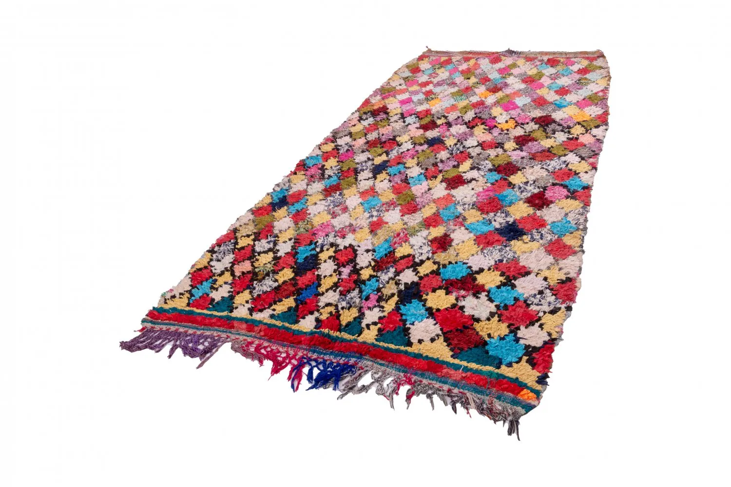 Marokkansk Boucherouite-teppe 300 x 135 cm