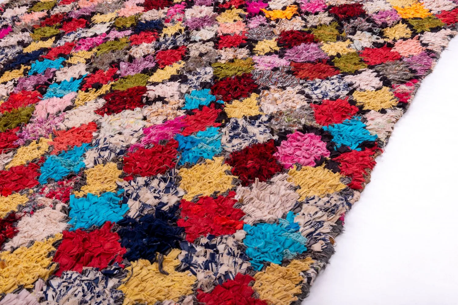 Marokkansk Boucherouite-teppe 300 x 135 cm