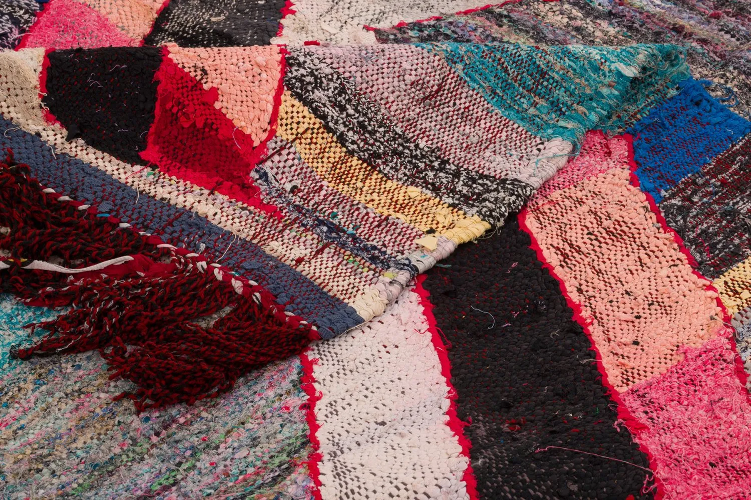 Marokkansk Boucherouite-teppe 150 x 260 cm