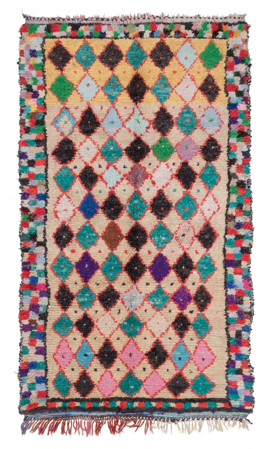 Marokkansk Boucherouite-teppe 255 x 150 cm