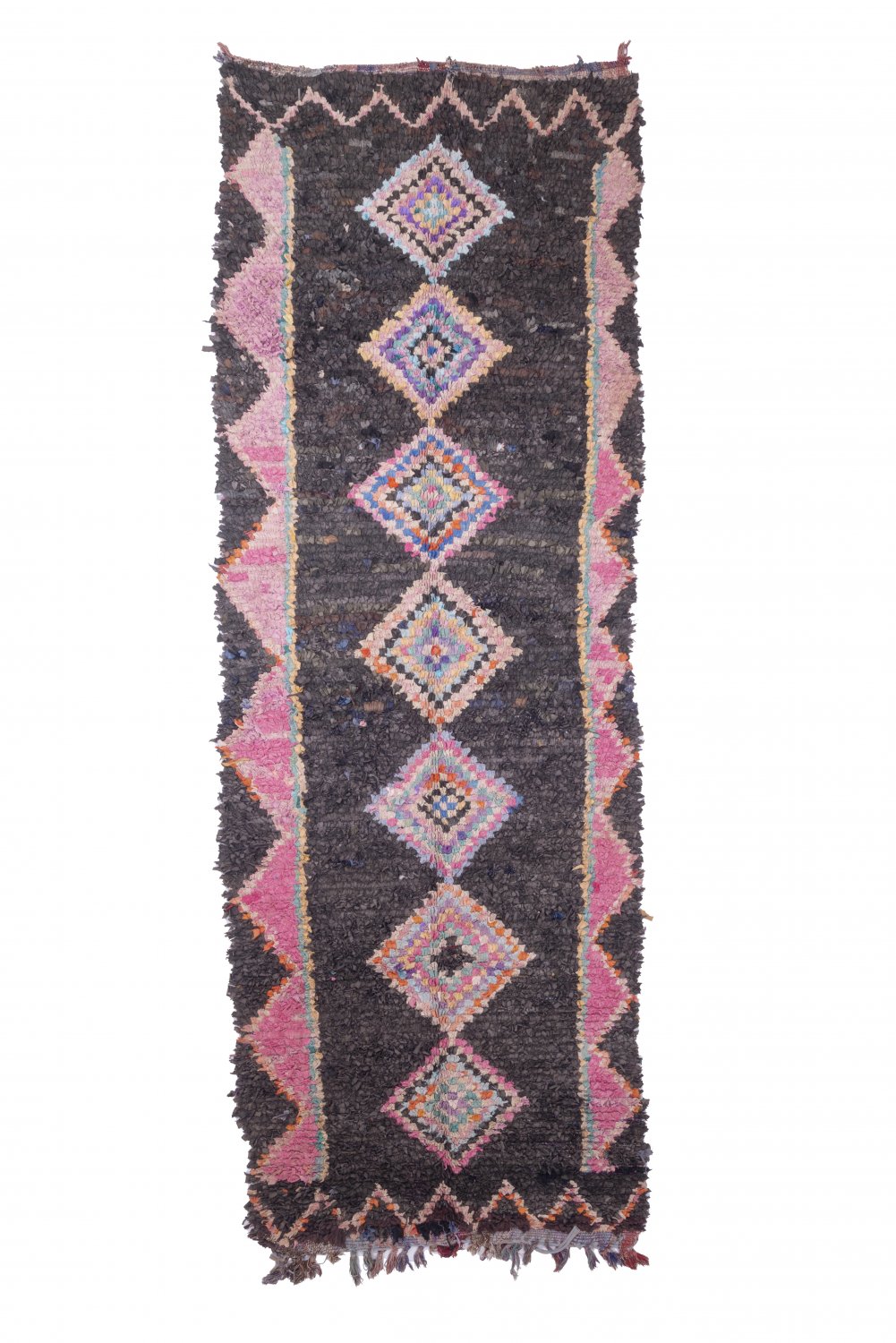 Marokkansk Boucherouite-teppe 355 x 125 cm