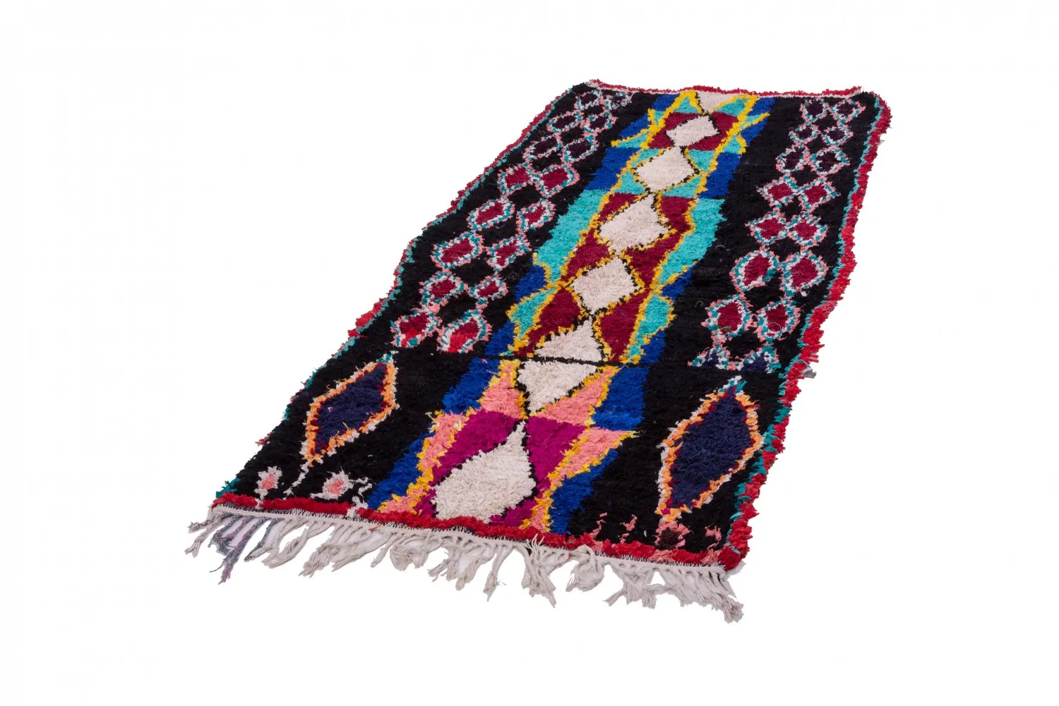 Marokkansk Boucherouite-teppe 250 x 110 cm