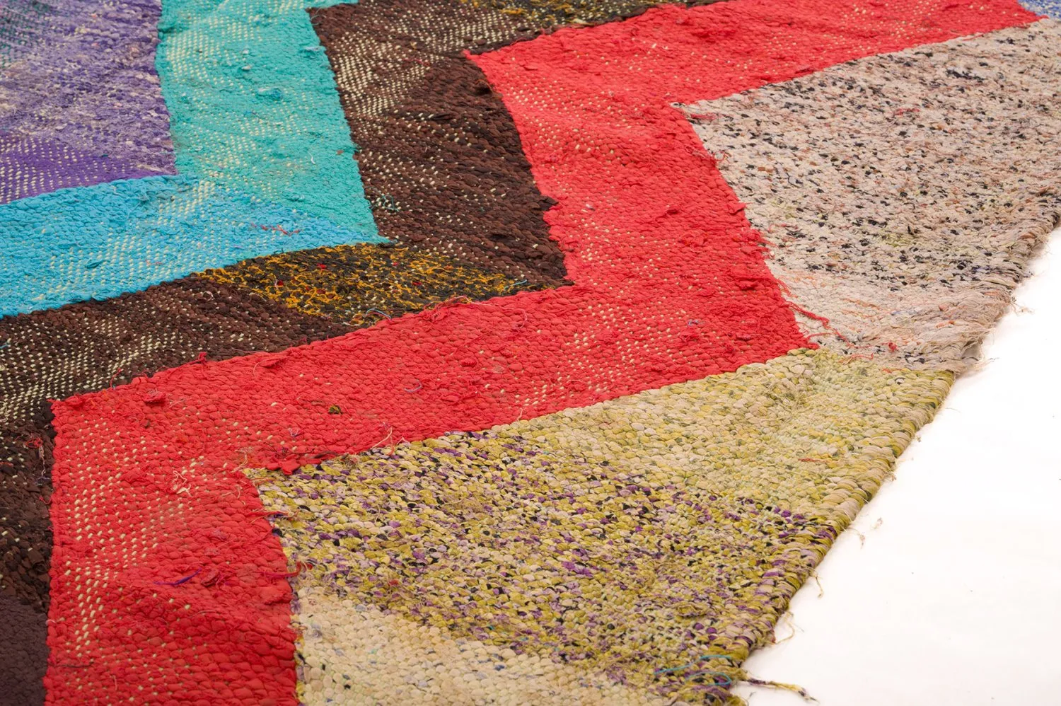 Marokkansk Boucherouite-teppe 135 x 265 cm