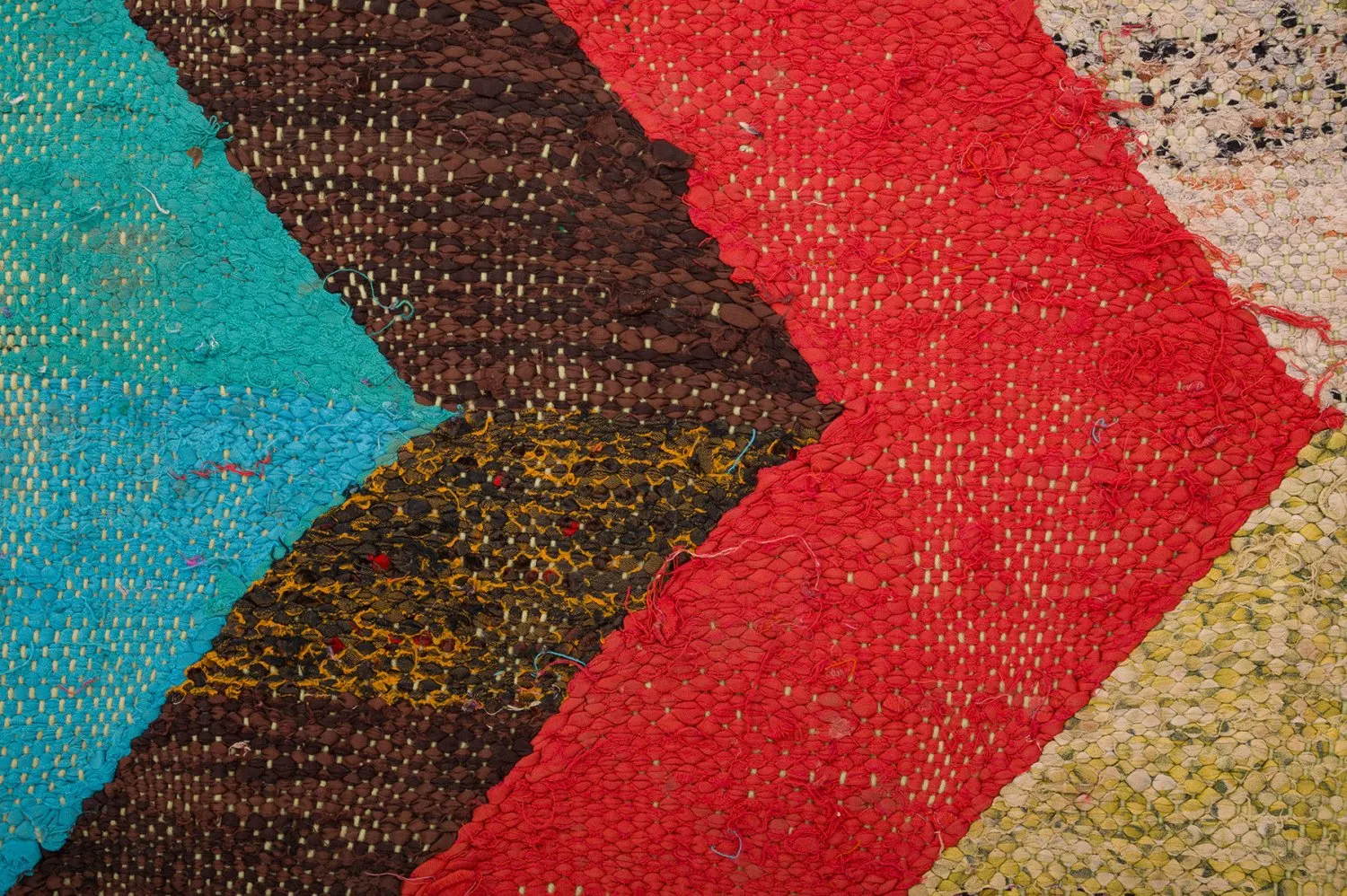 Marokkansk Boucherouite-teppe 135 x 265 cm