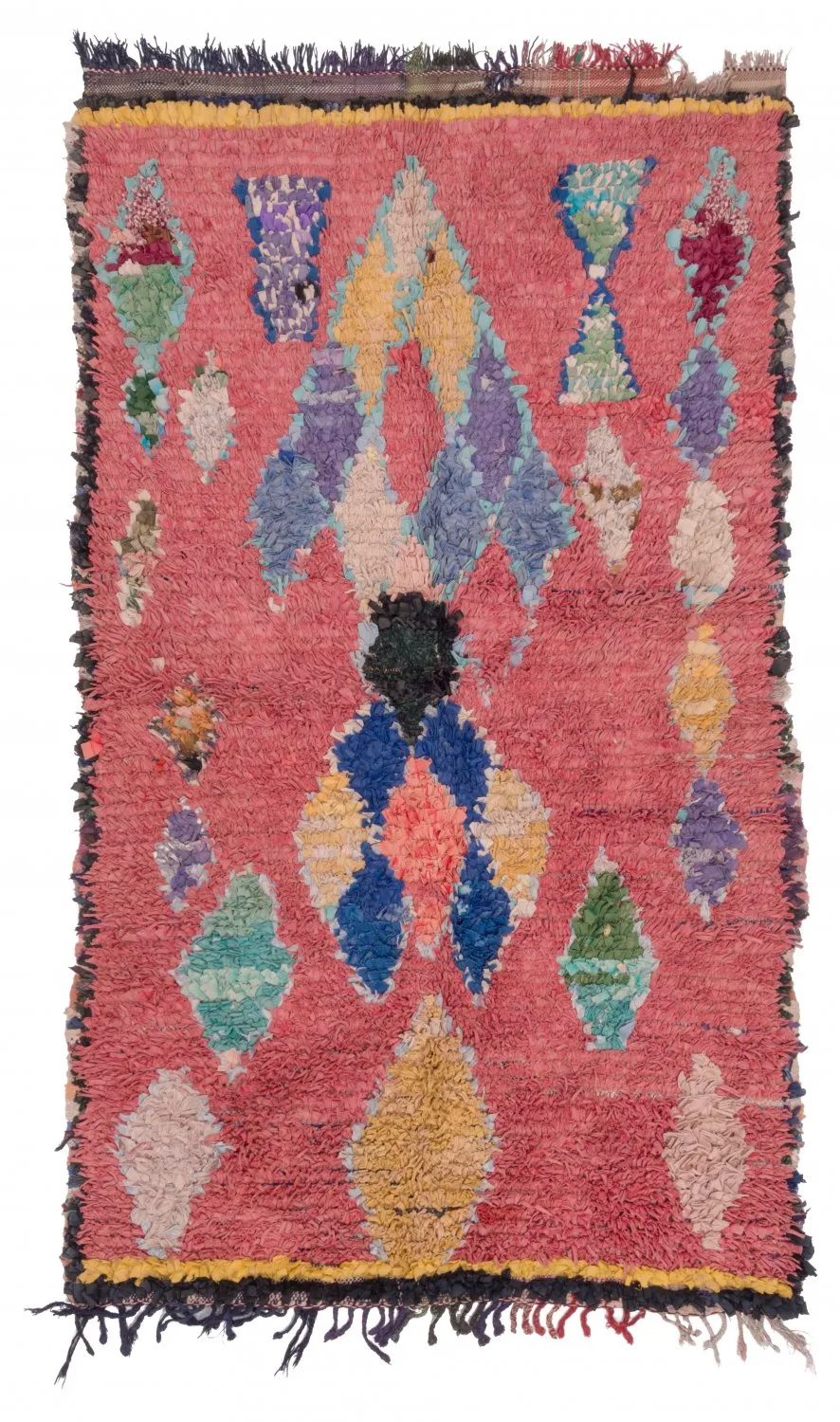Marokkansk Boucherouite-teppe 325 x 130 cm