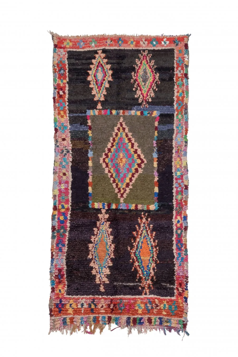 Marokkansk Boucherouite-teppe 280 x 130 cm