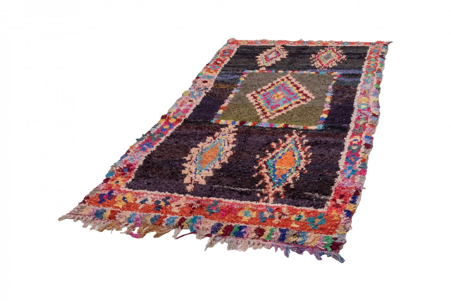 Marokkansk Boucherouite-teppe 280 x 130 cm