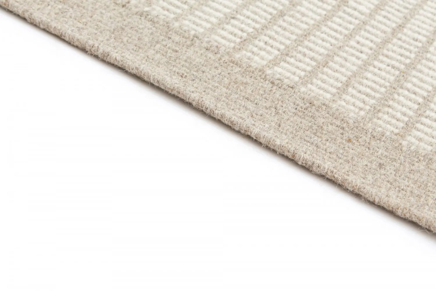 Ullteppe - Luxor (beige/hvit)
