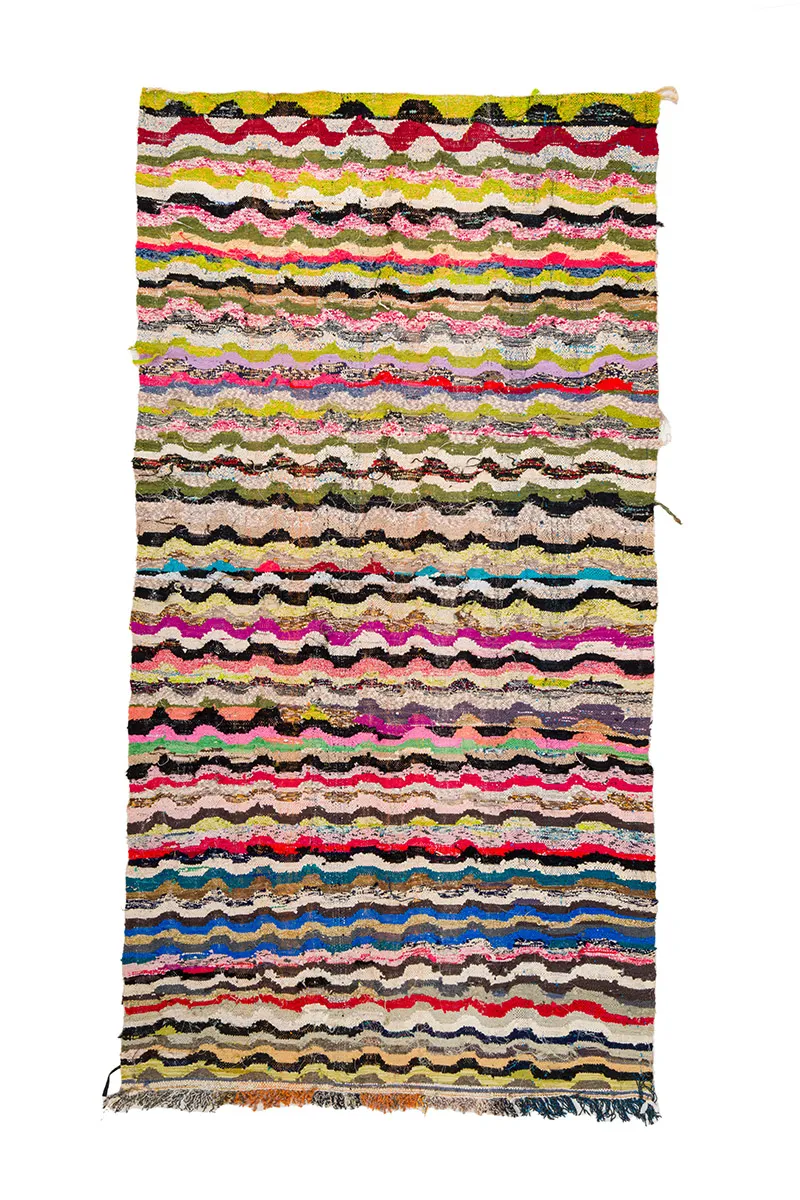 Marokkansk Boucherouite-teppe 150 x 305 cm