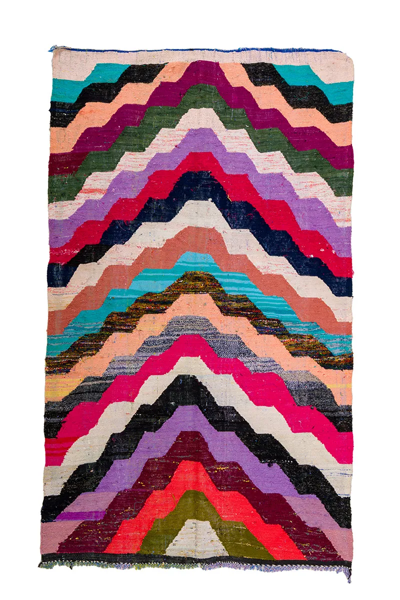 Marokkansk Boucherouite-teppe 145 x 235 cm