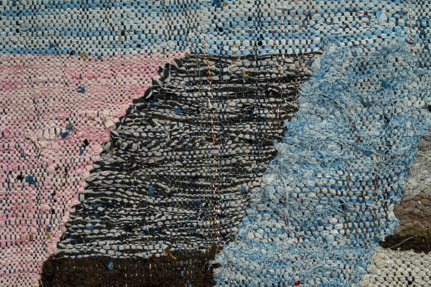 Marokkansk Boucherouite-teppe 140 x 255 cm