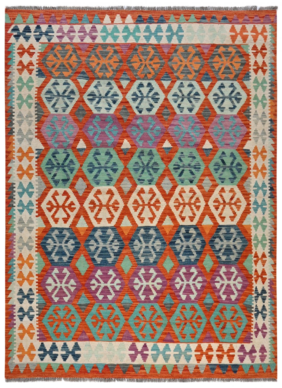 Kelim-teppe Afghansk 246 x 181 cm