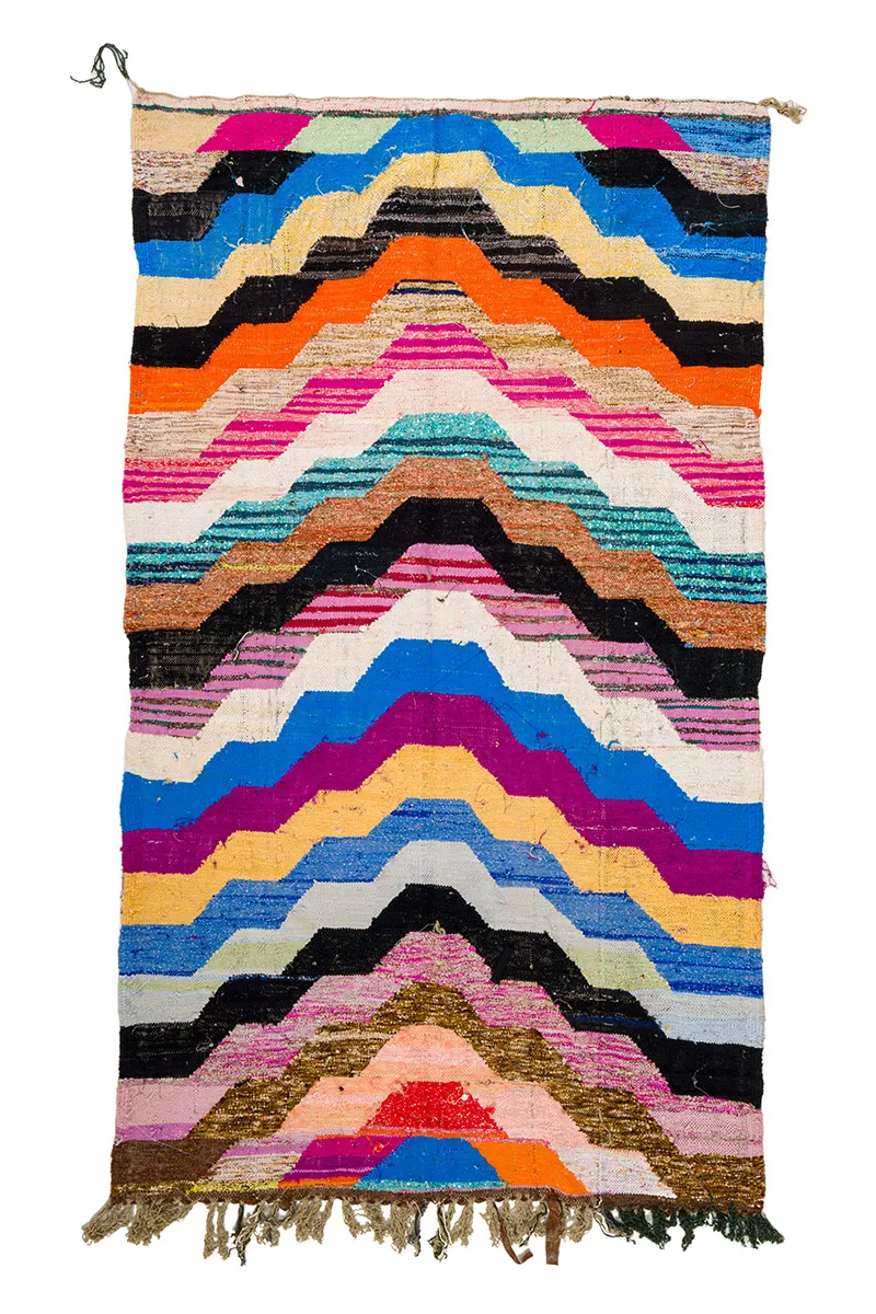 Marokkansk Boucherouite-teppe 150 x 255 cm