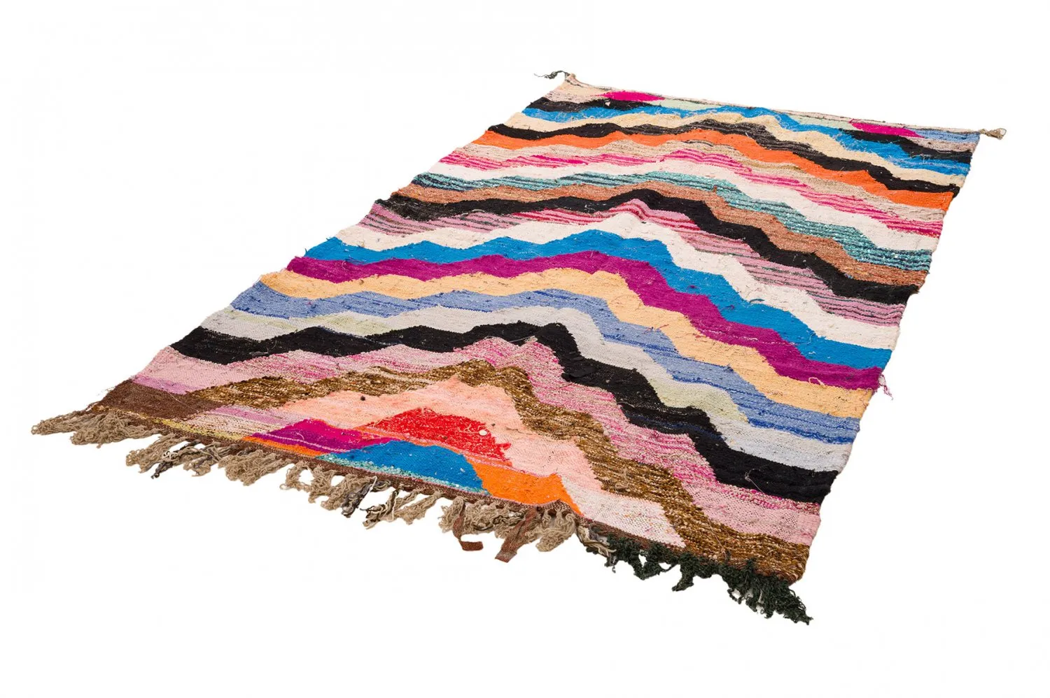 Marokkansk Boucherouite-teppe 150 x 255 cm