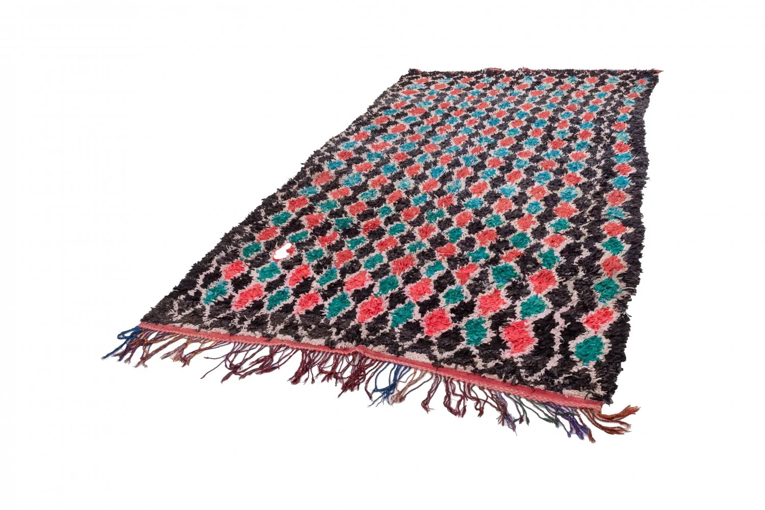 Marokkansk Boucherouite-teppe 395 x 180 cm