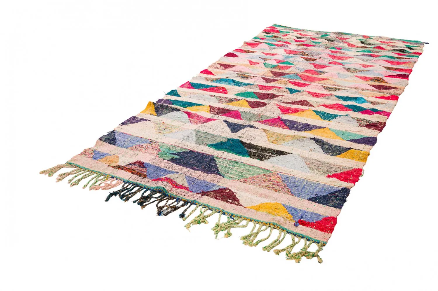 Marokkansk Boucherouite-teppe 145 x 330 cm