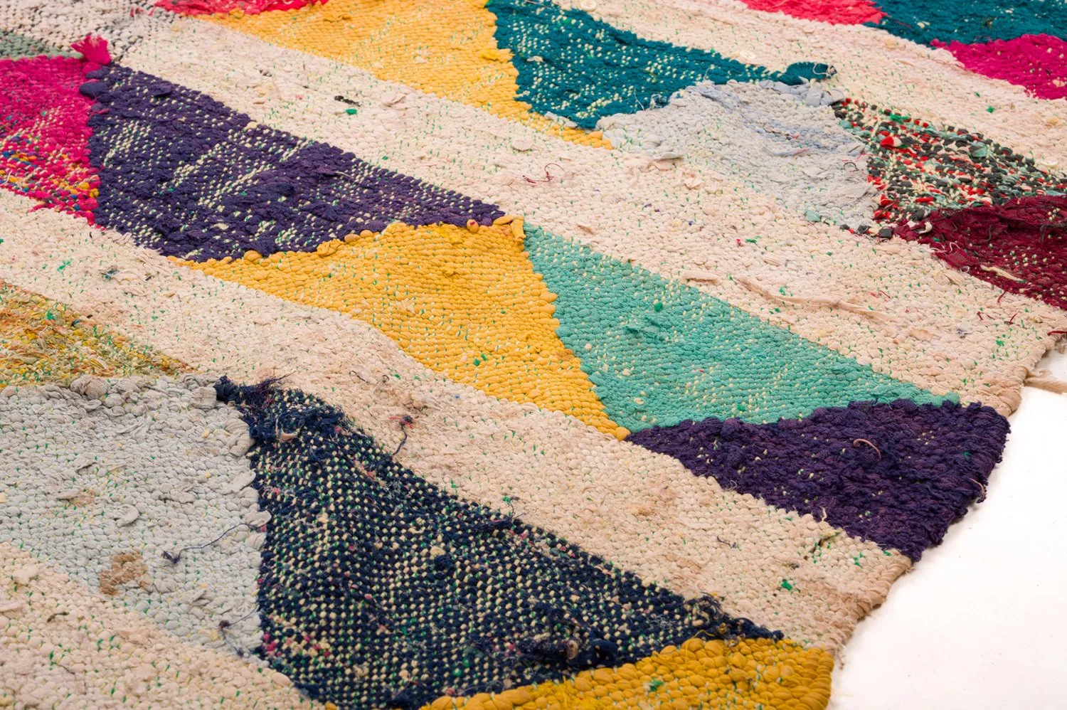 Marokkansk Boucherouite-teppe 145 x 330 cm