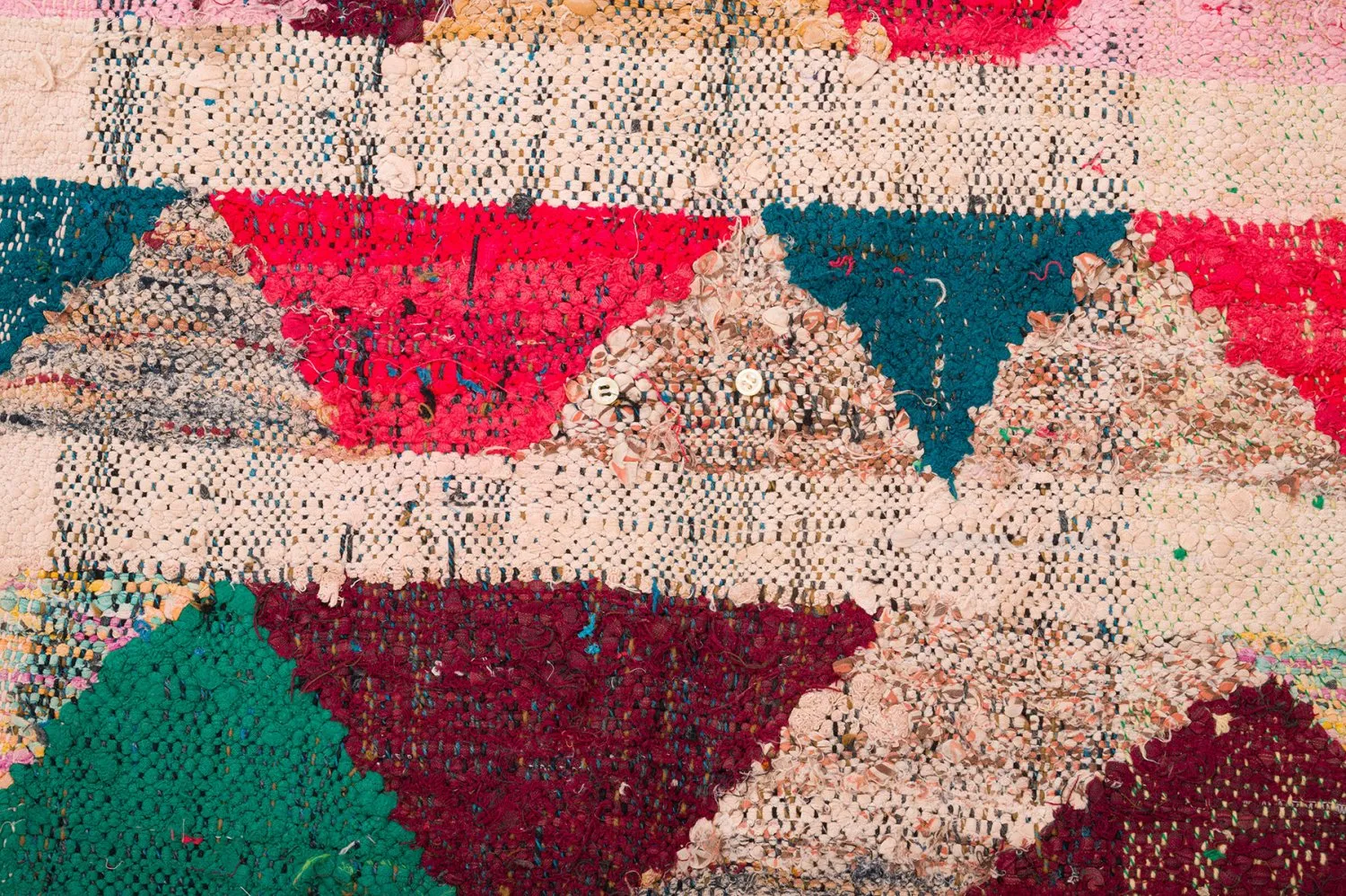 Marokkansk Boucherouite-teppe 145 x 330 cm
