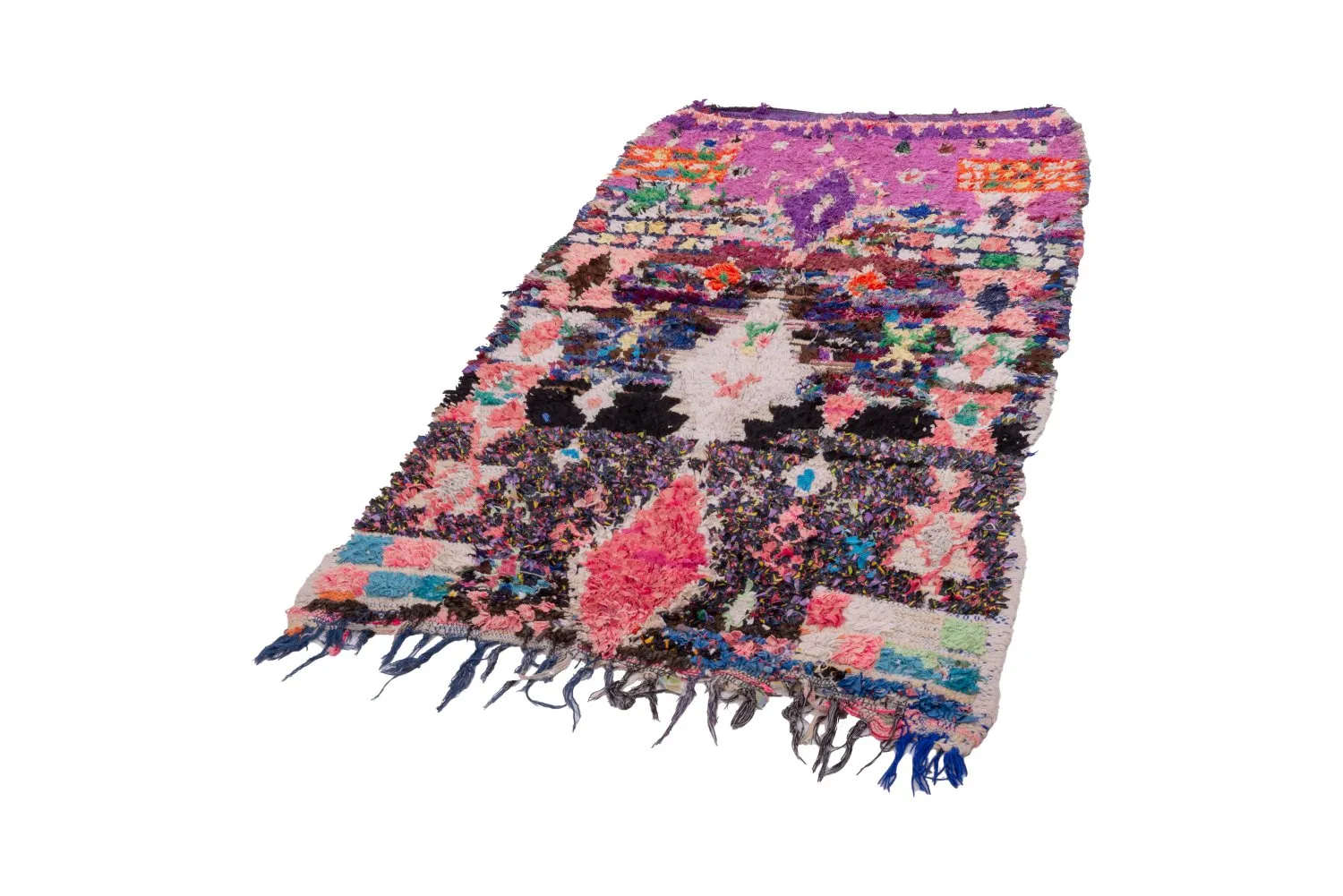 Marokkansk Boucherouite-teppe 205 x 105 cm