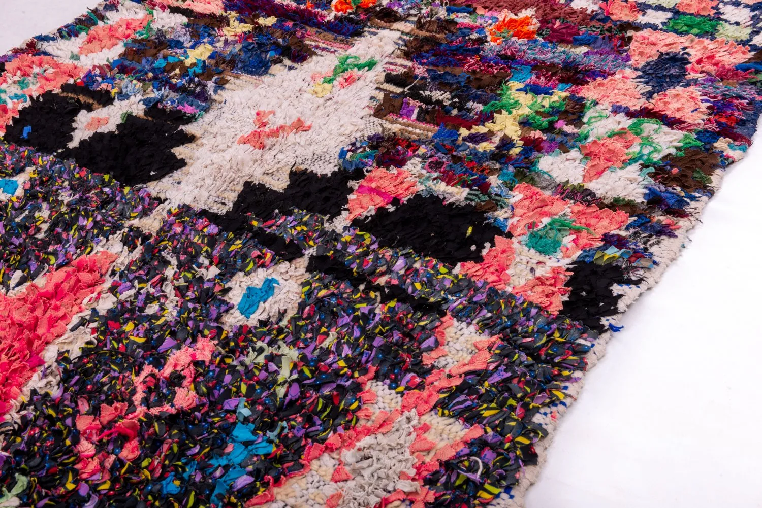 Marokkansk Boucherouite-teppe 205 x 105 cm