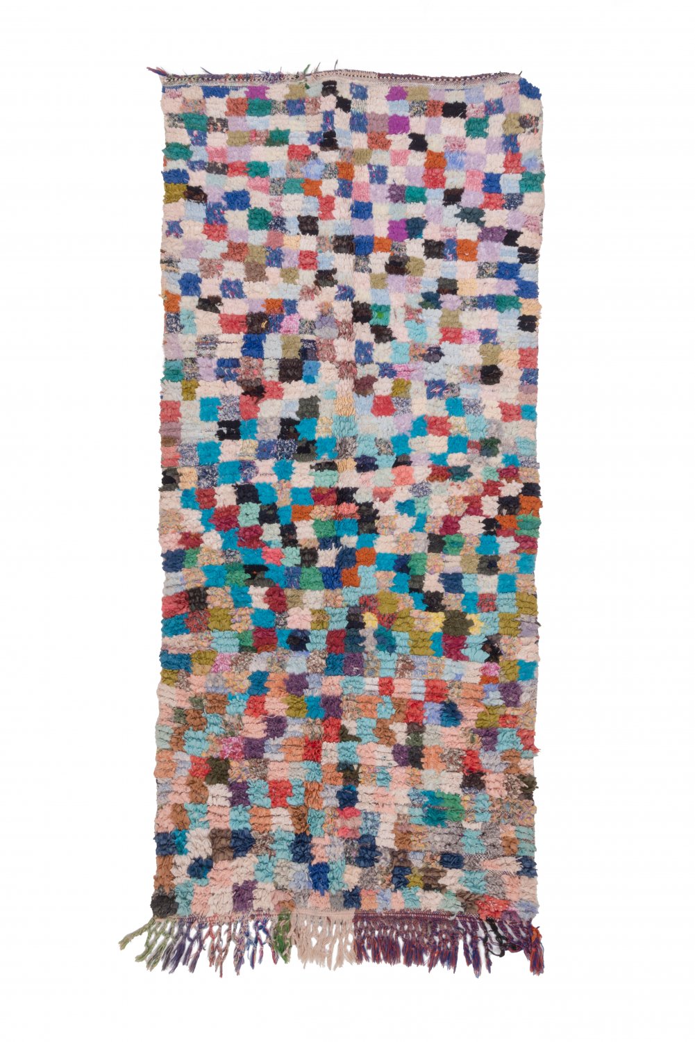 Marokkansk Boucherouite-teppe 240 x 110 cm