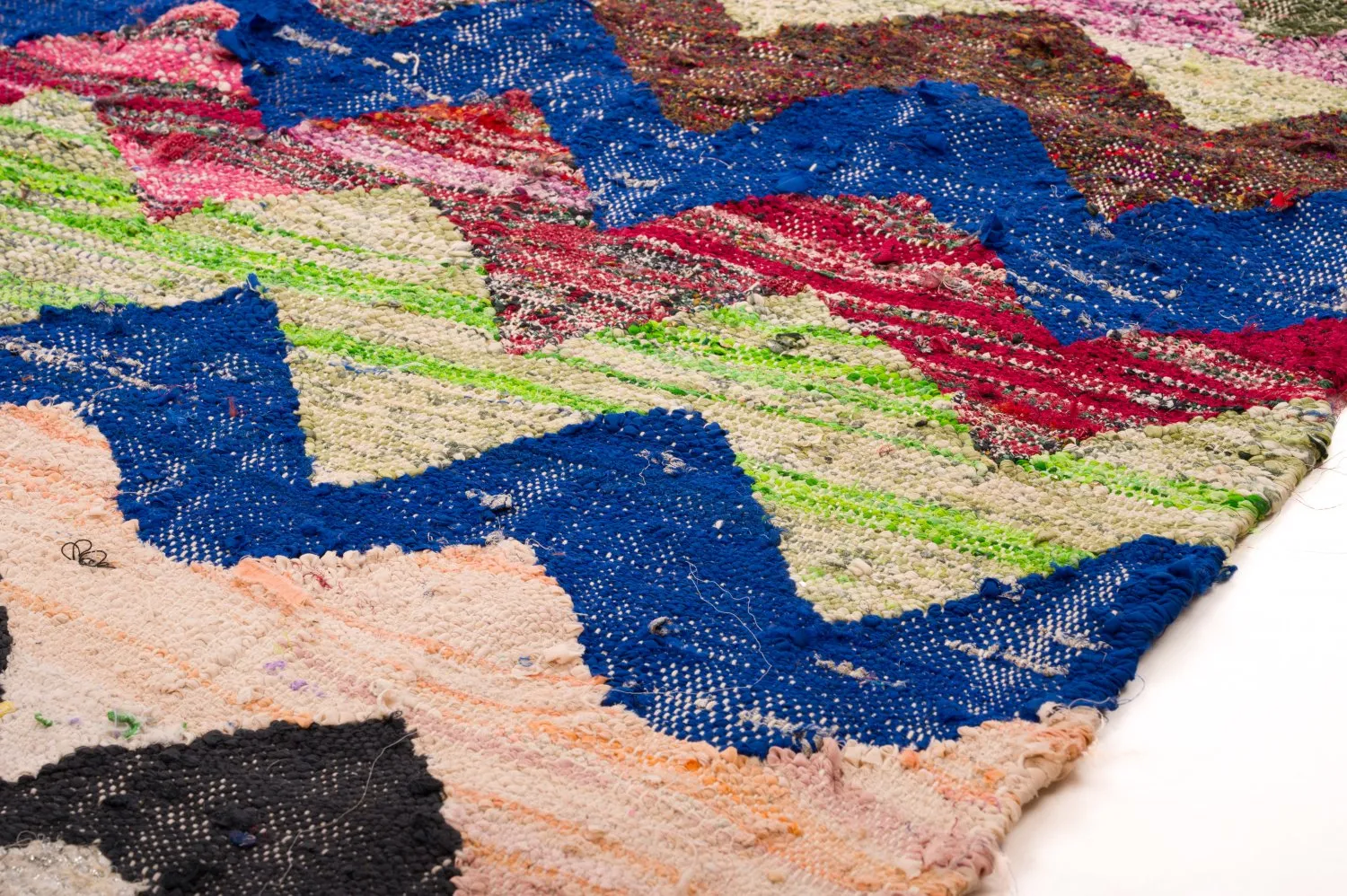 Marokkansk Boucherouite-teppe 125 x 245 cm