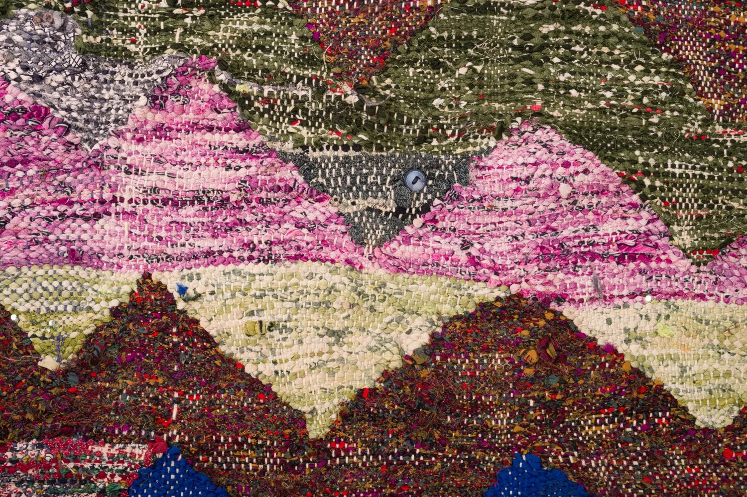 Marokkansk Boucherouite-teppe 125 x 245 cm