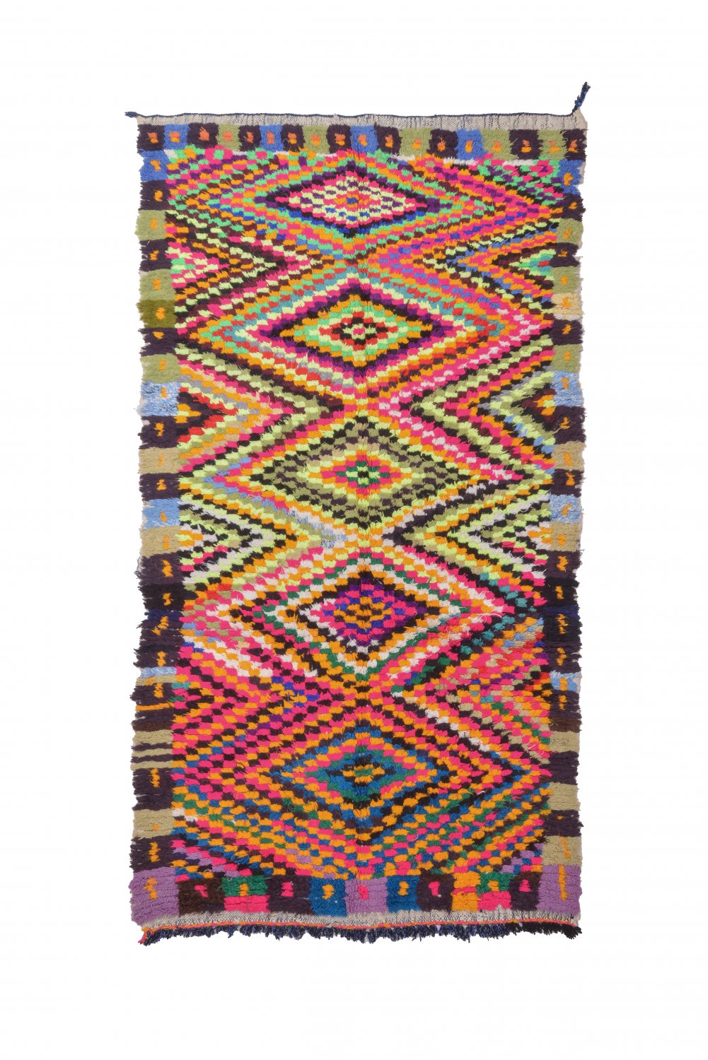 Marokkansk Boucherouite-teppe 235 x 125 cm