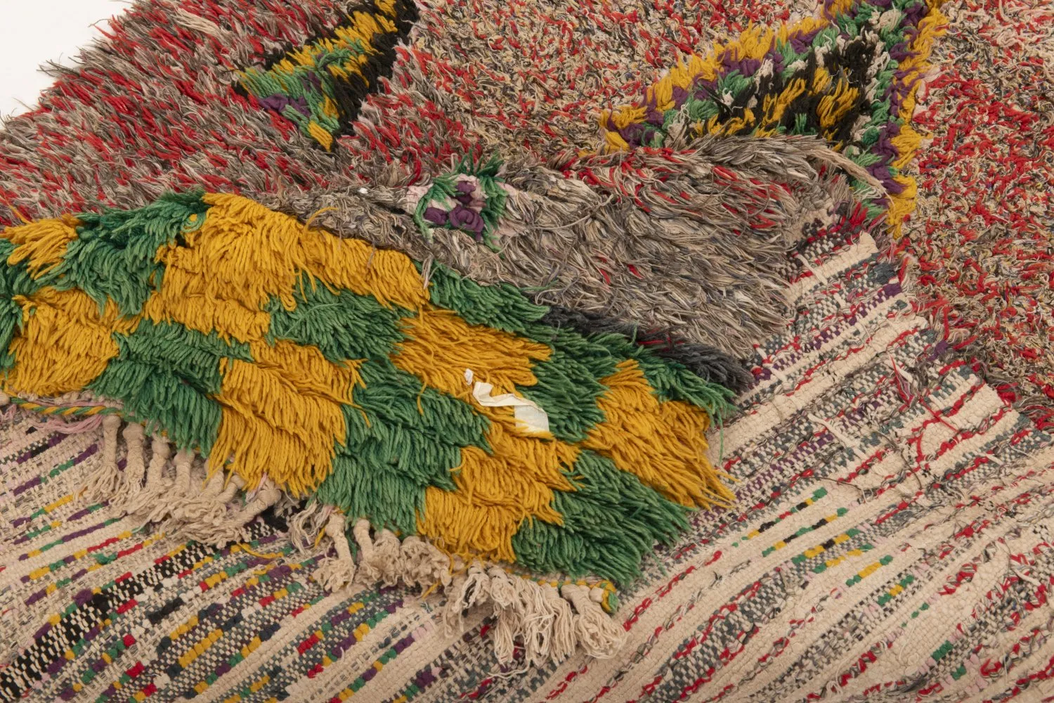 Marokkansk Boucherouite-teppe 230 x 80 cm