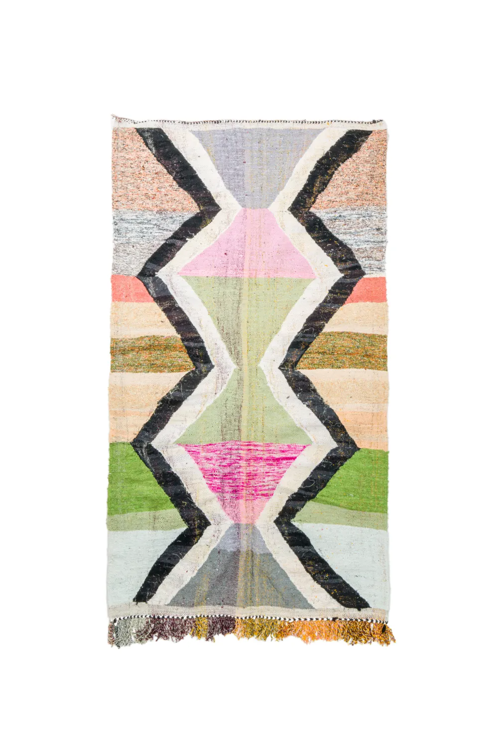 Marokkansk Boucherouite-teppe 145 x 255 cm
