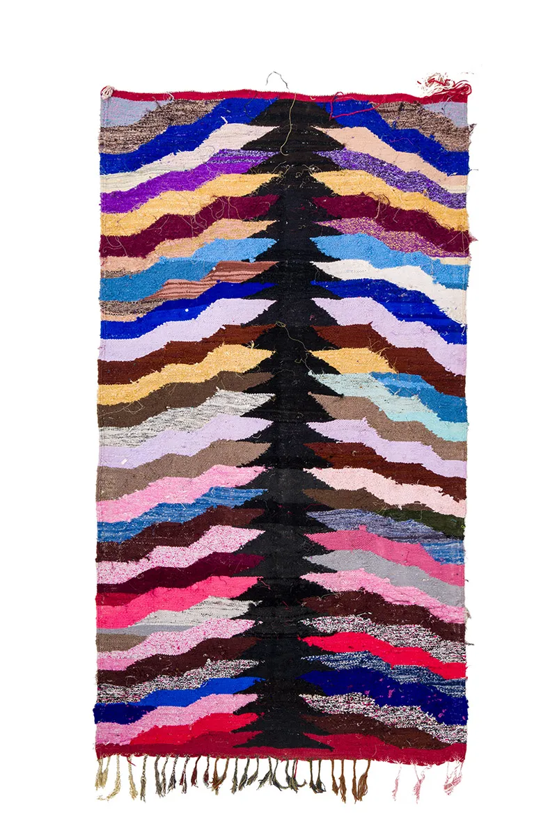 Marokkansk Boucherouite-teppe 145 x 275 cm