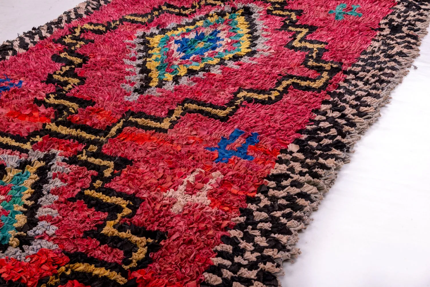 Marokkansk Boucherouite-teppe 285 x 130 cm
